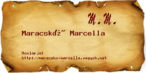 Maracskó Marcella névjegykártya